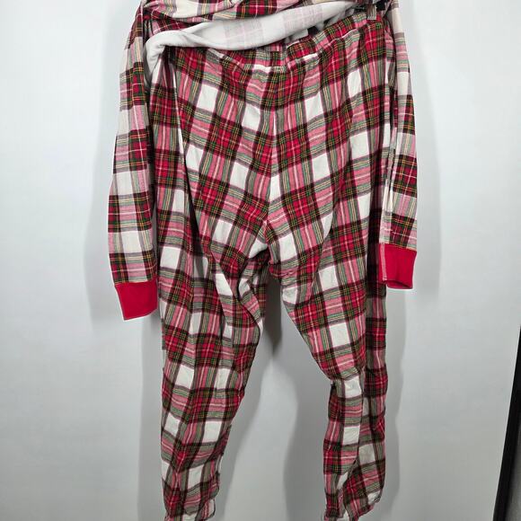 Hanna Anderson Adult Men’s XXL Christmas Plaid Pajama Set Flannel Red - Picture 7 of 8